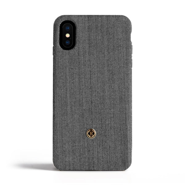 iPhone X/Xs Case - Herringbone - Oyster Grey